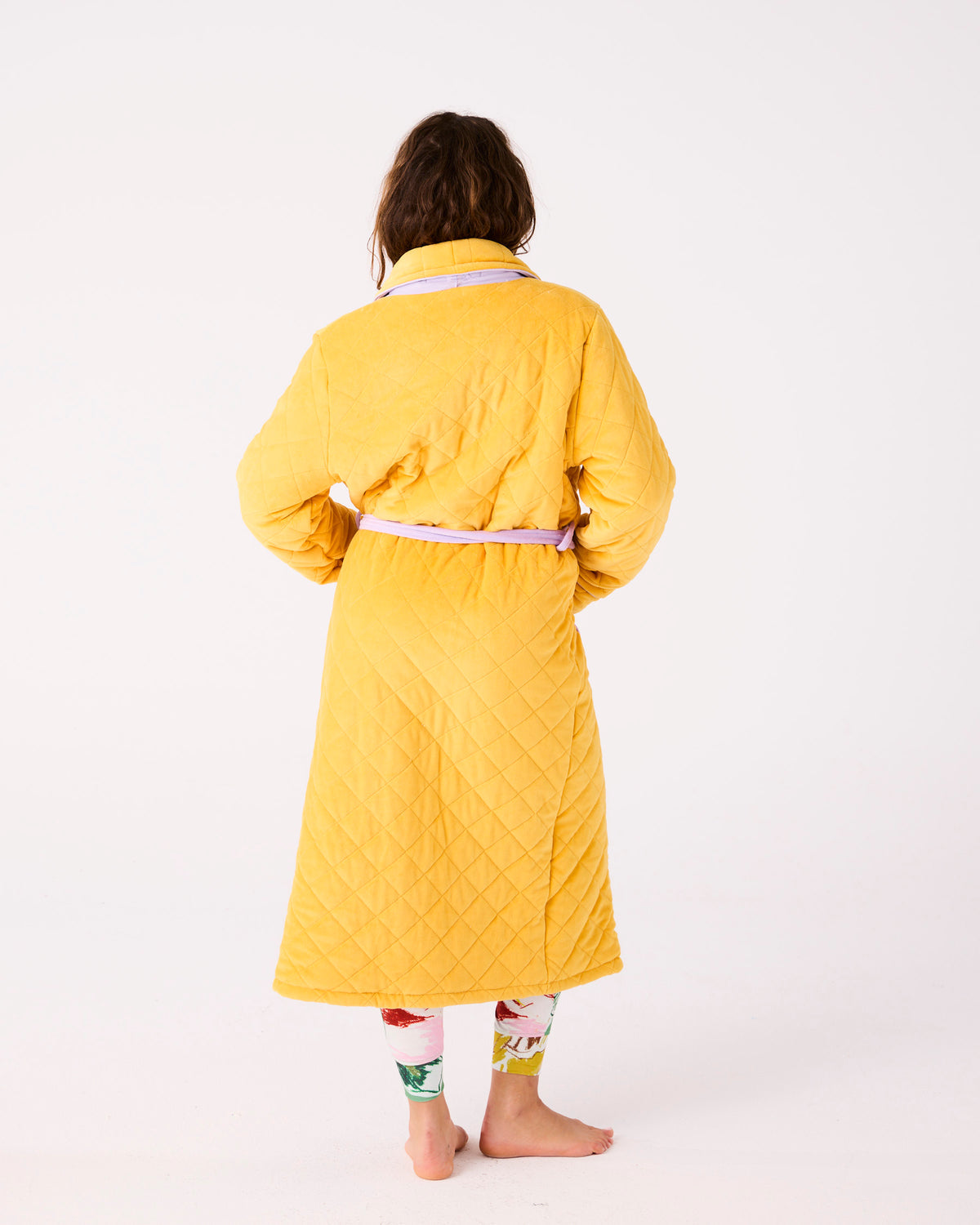 Lavender Honey Quilted Velvet Robe
