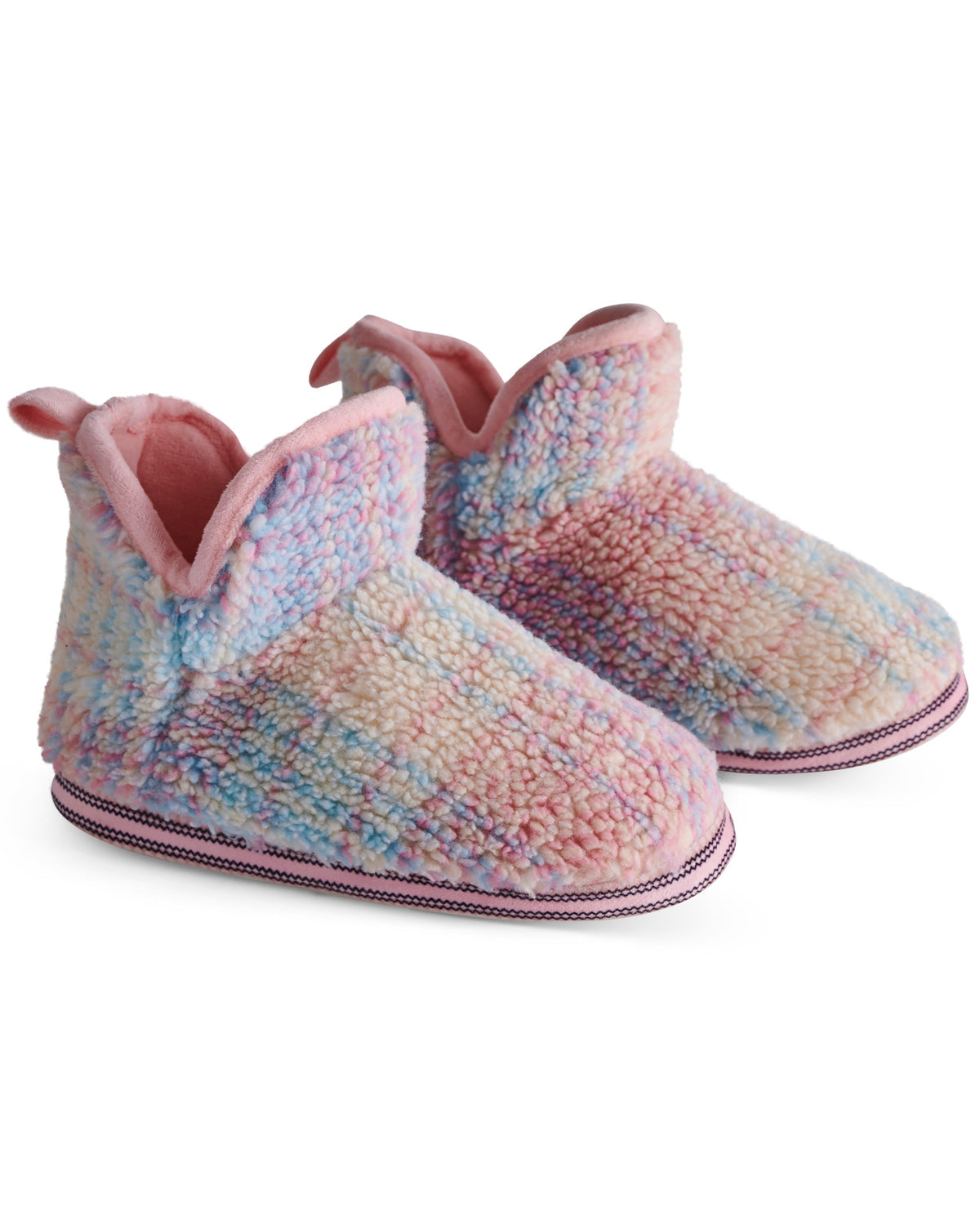 Pastel Dreams Tartan Sherpa Adult Ankle Boot - Kip&Co