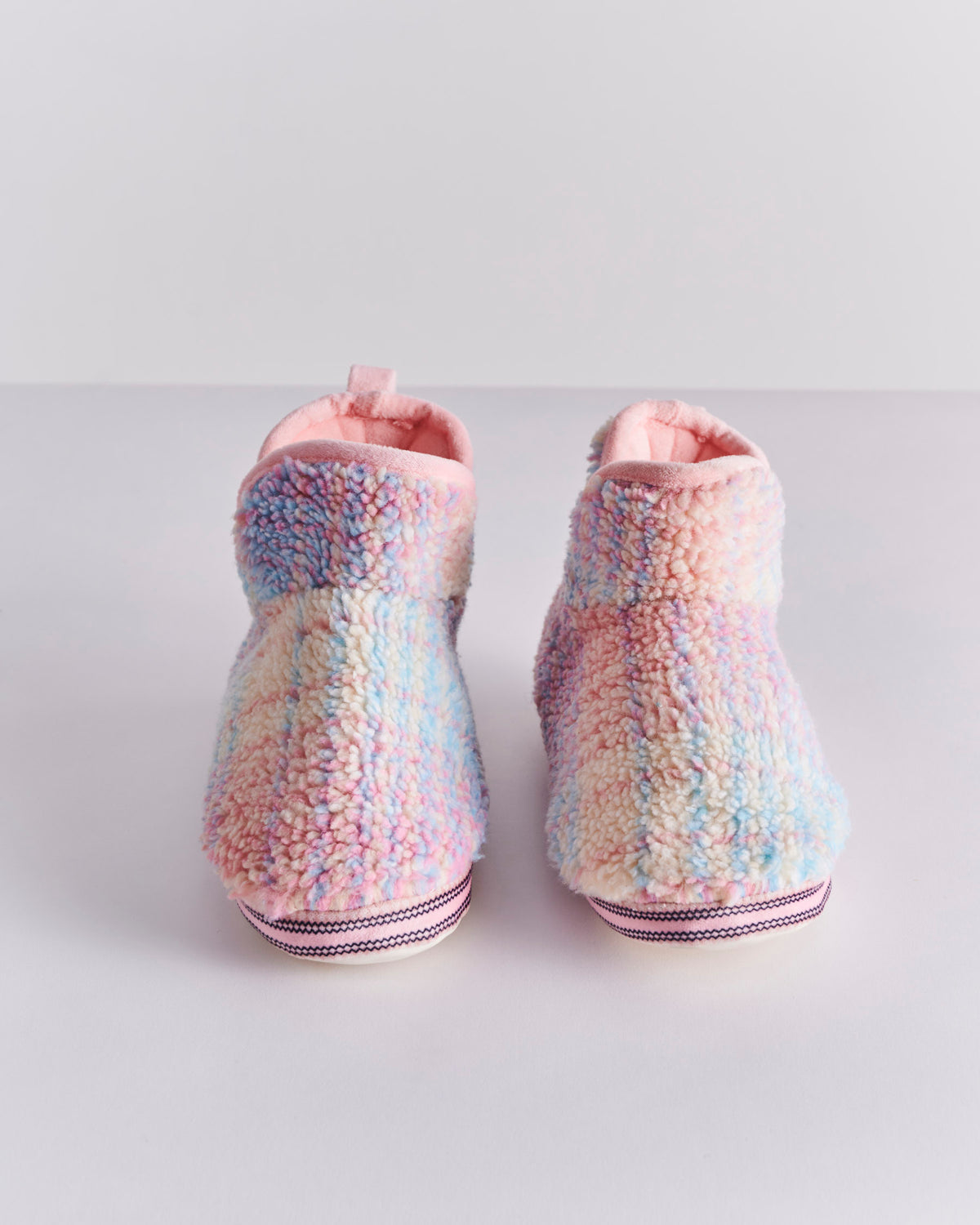 Pastel Dreams Tartan Sherpa Adult Ankle Boot - Kip&Co