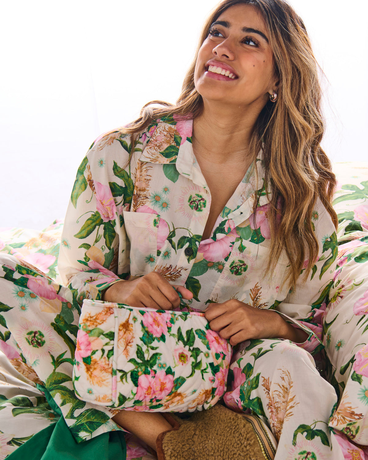 Sunday Stroll Organic Cotton Long Sleeve Shirt & Pant Pyjama Set - Kip&Co