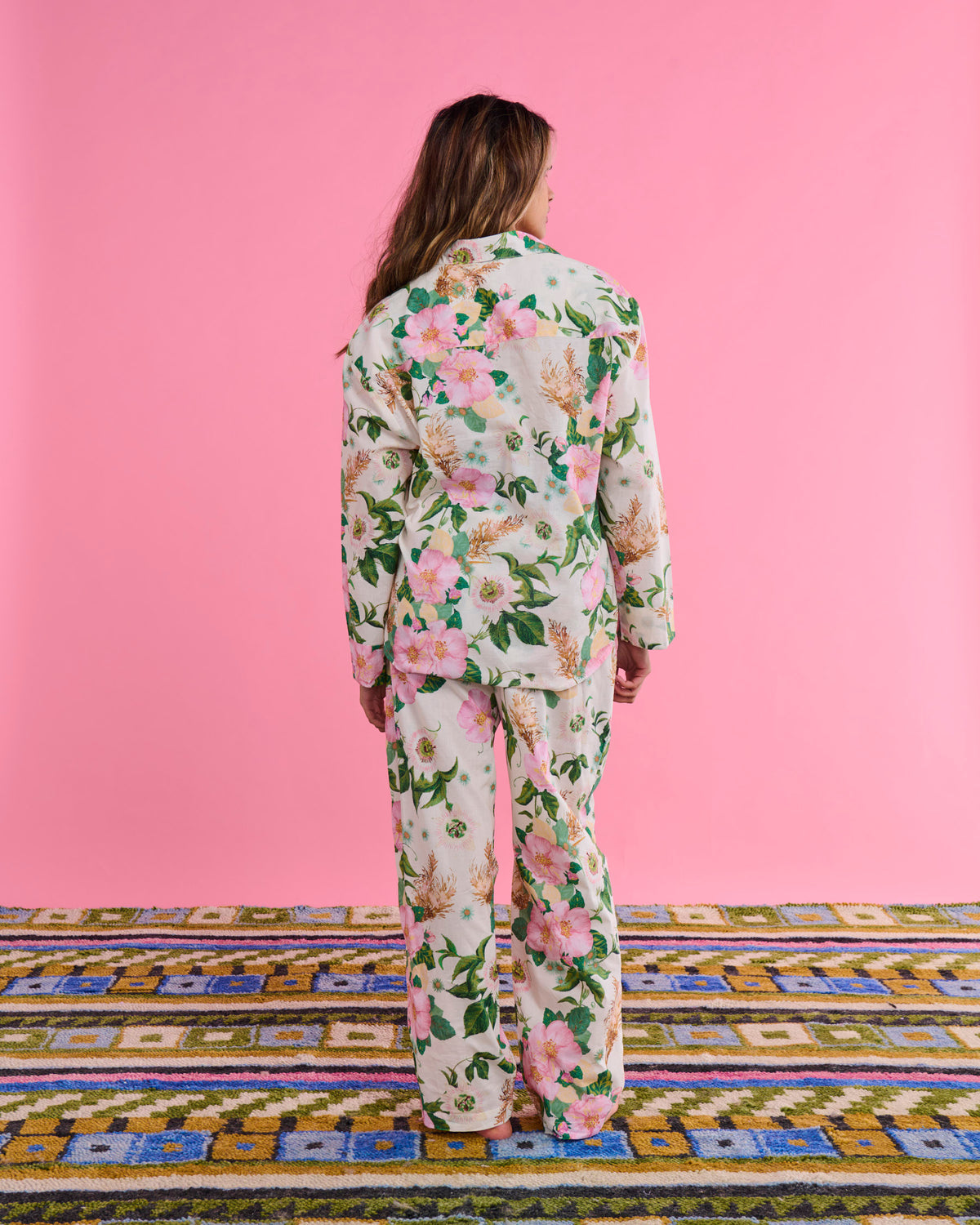 Sunday Stroll Organic Cotton Long Sleeve Shirt & Pant Pyjama Set - Kip&Co