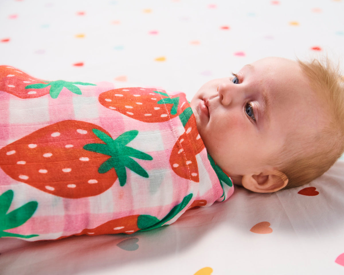 Strawberry Jam Bamboo Swaddle - Kip&Co