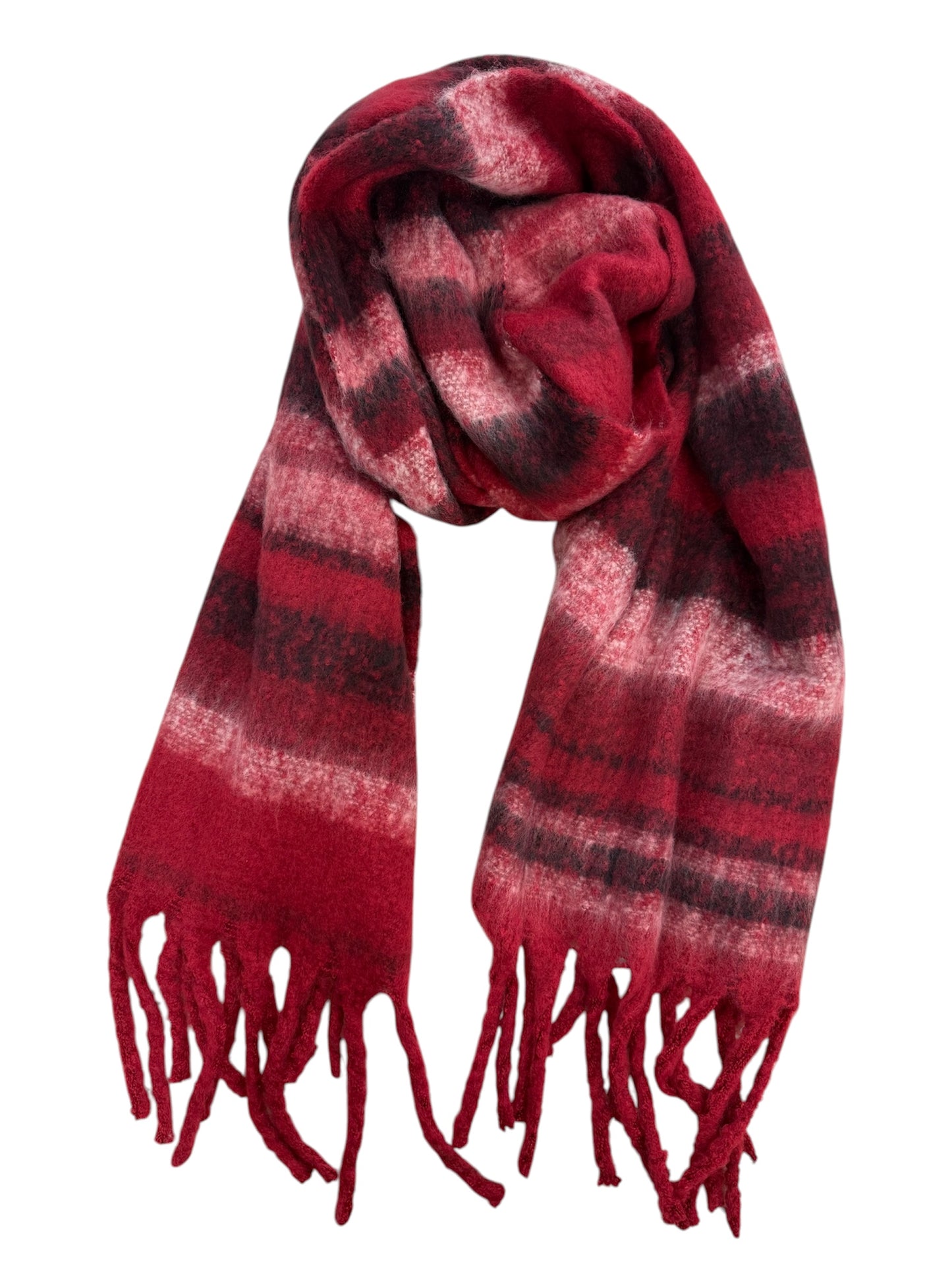 Wine Striped Scarf