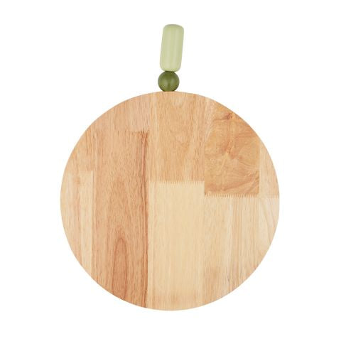 Pisces Round Wood Board Olive