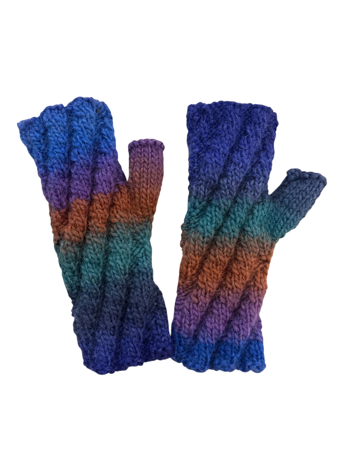 Multi Colour Fingerless Gloves