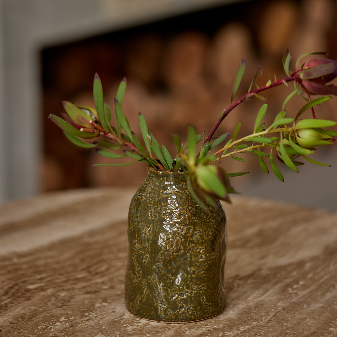 Chloe Olive Small Vase - Madars Link