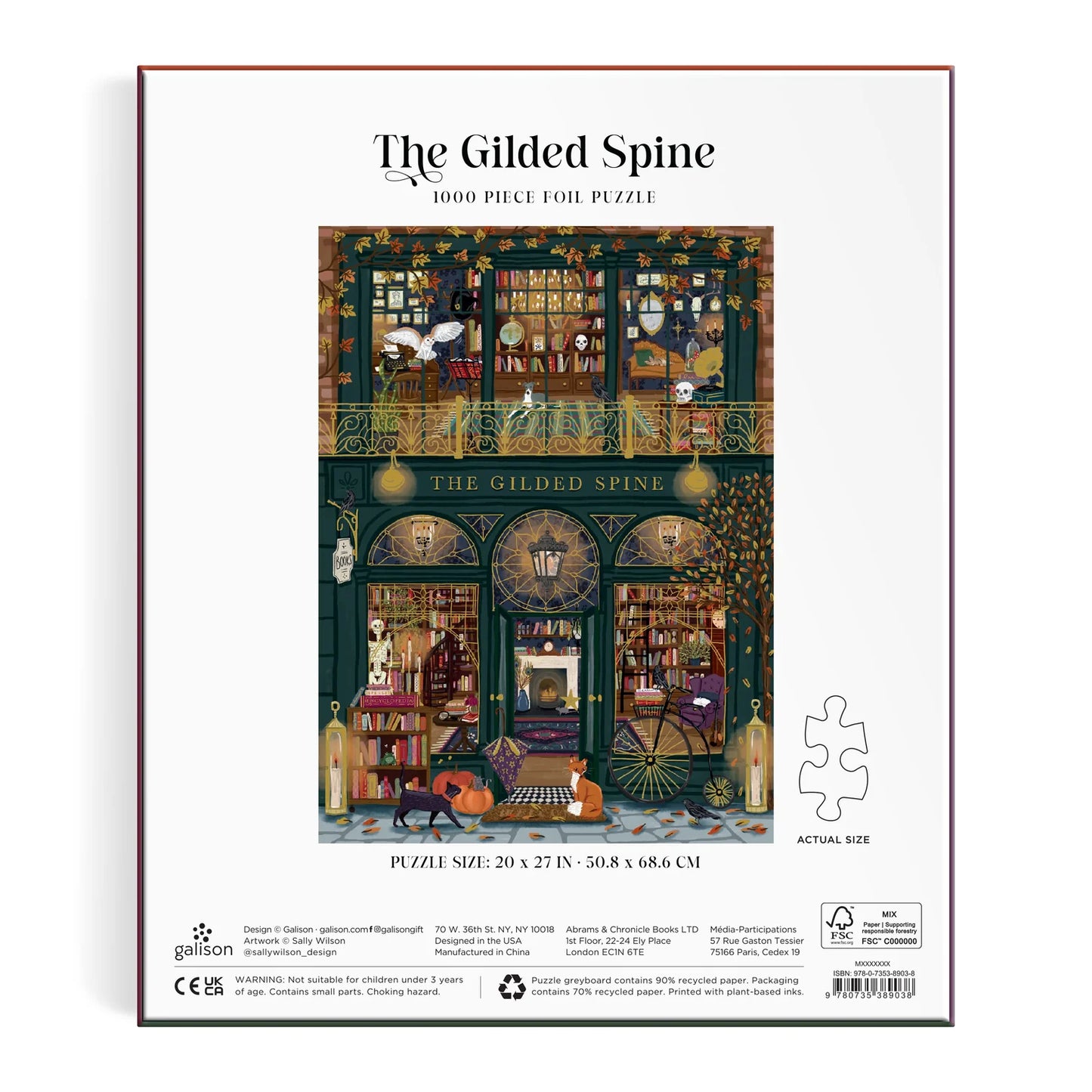 The Gilded Spine Foil Puzzle - 1000pc