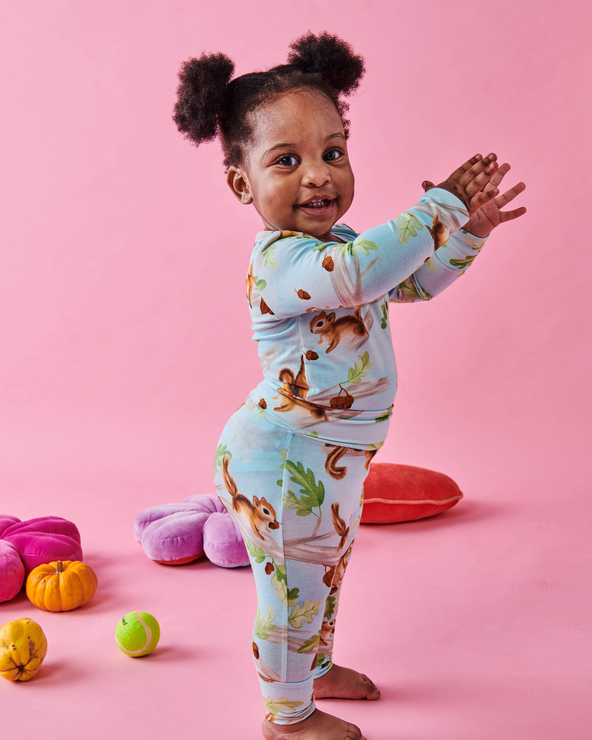 Squirrel Scurry Organic Long Sleeve Romper - Kip&Co