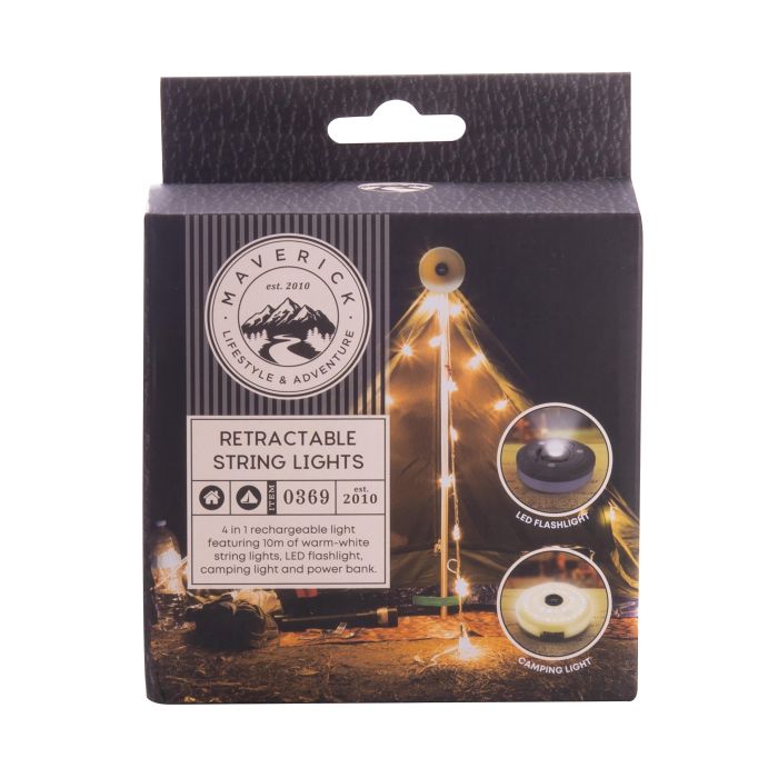 Retractable String Lights 10m
