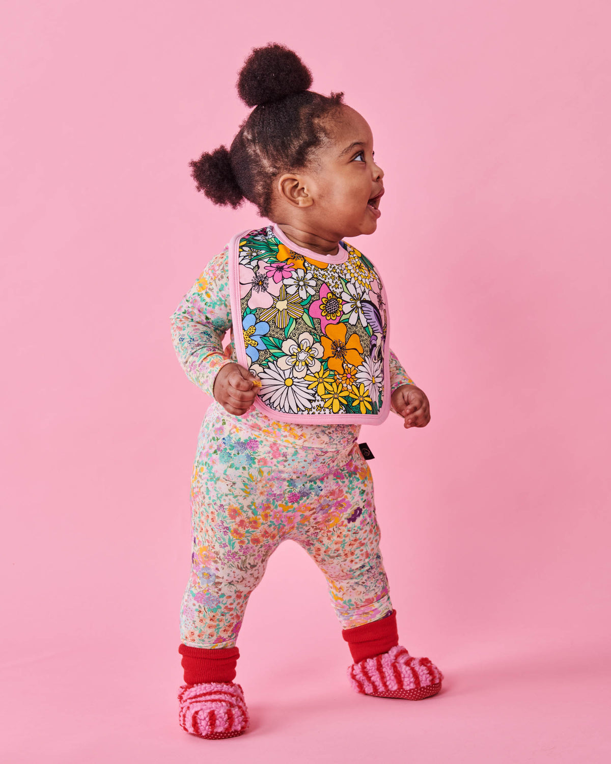 Bliss Floral Organic Cotton Bib - Kip&Co