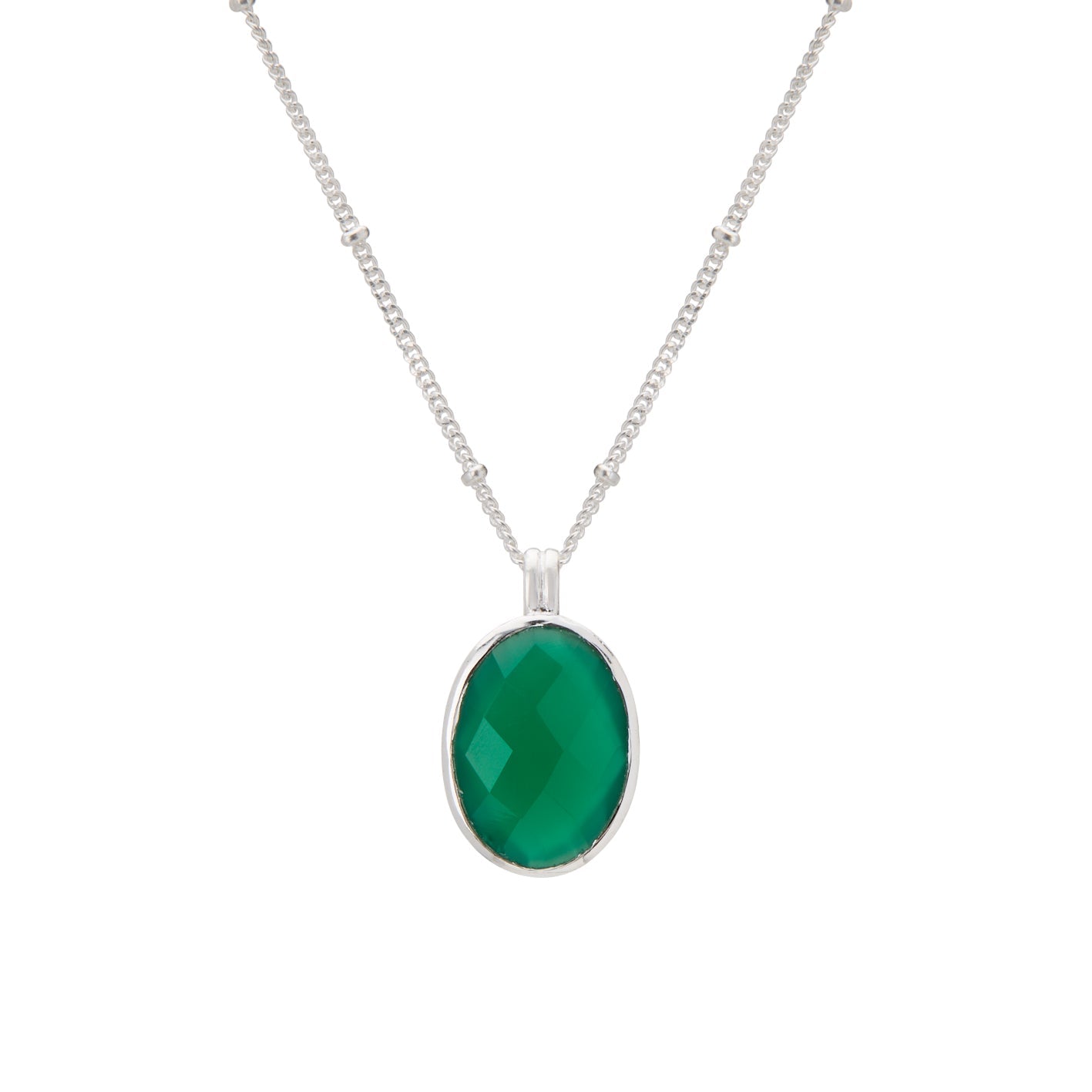 Wandering Soul Green Onyx Pendant Necklace - Murkani