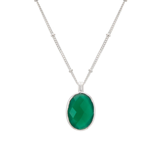 Wandering Soul Green Onyx Pendant Necklace - Murkani