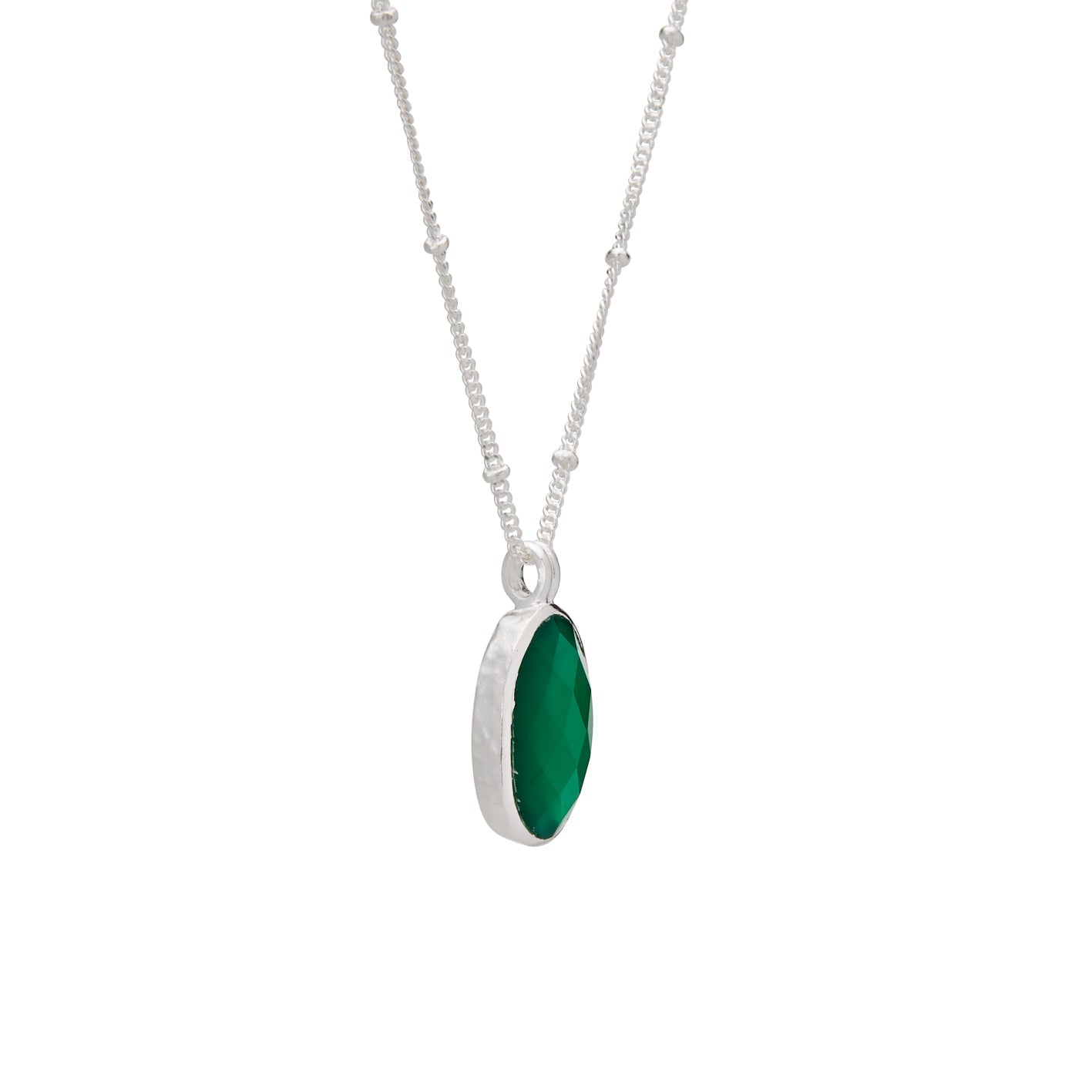 Wandering Soul Green Onyx Pendant Necklace - Murkani