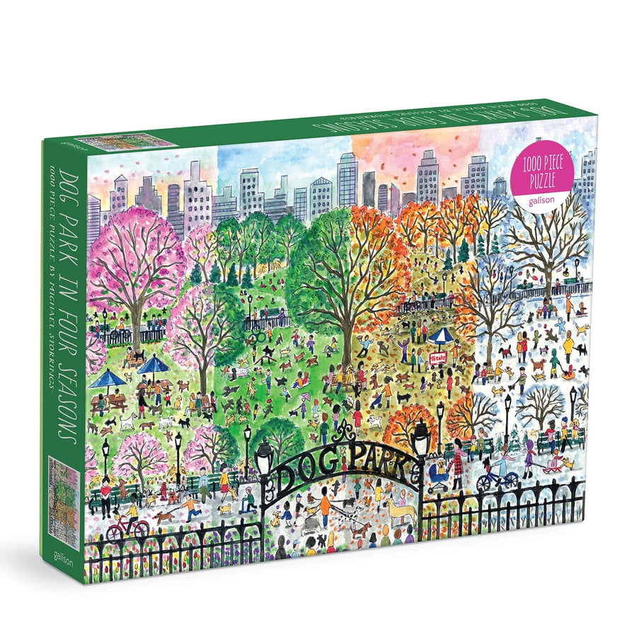 Michael Storrings Dog Park In Four Seasons 1000pc Puzzle