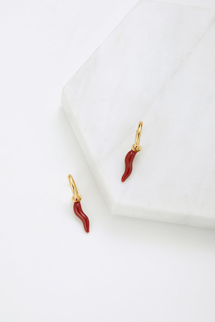 Red Chilli Earring Gold