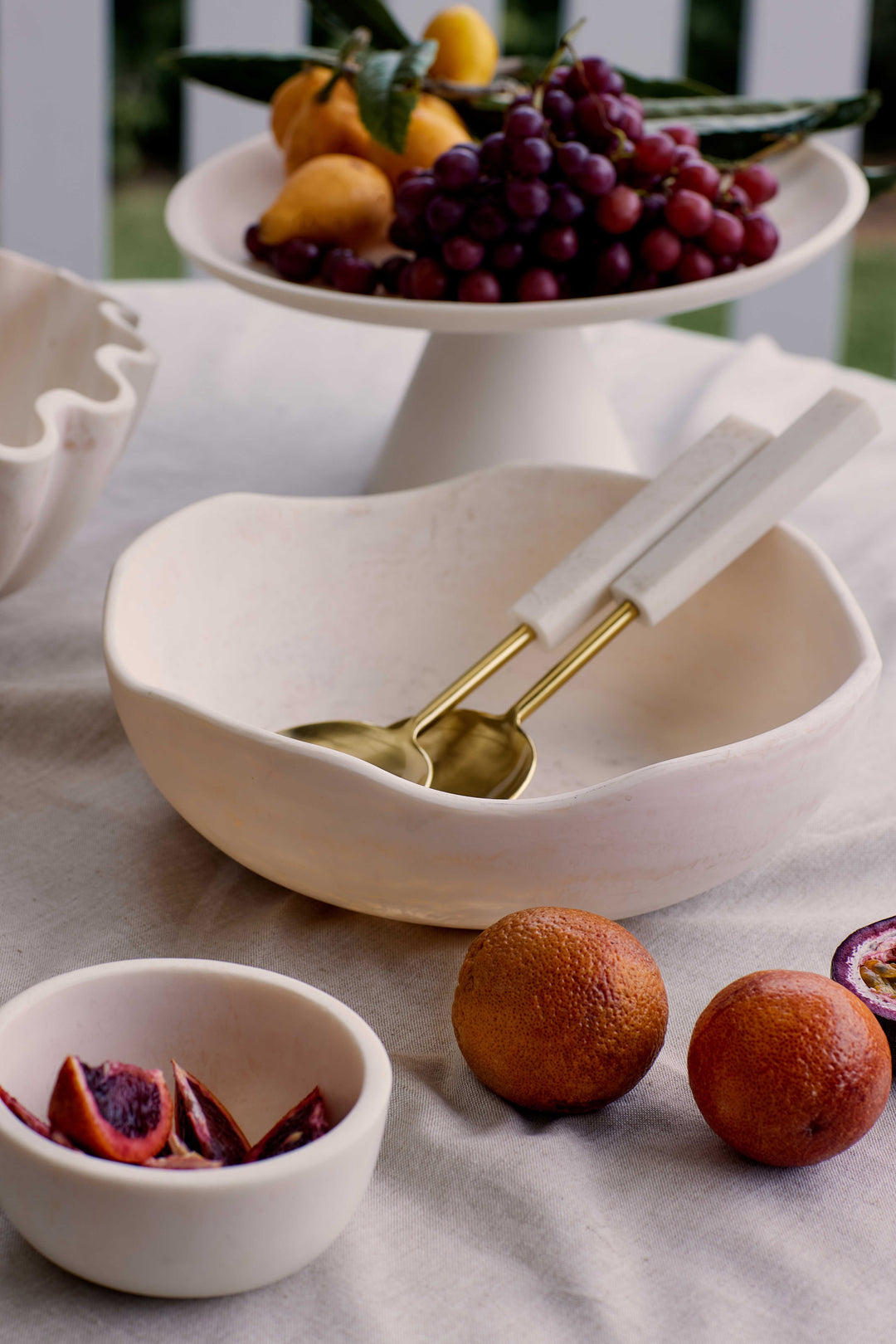Aries Cream Salad Bowl - Madras Link