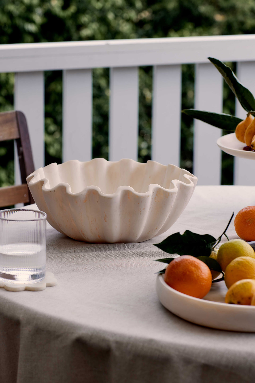 Aries Cream Ripple Bowl - Madras Link
