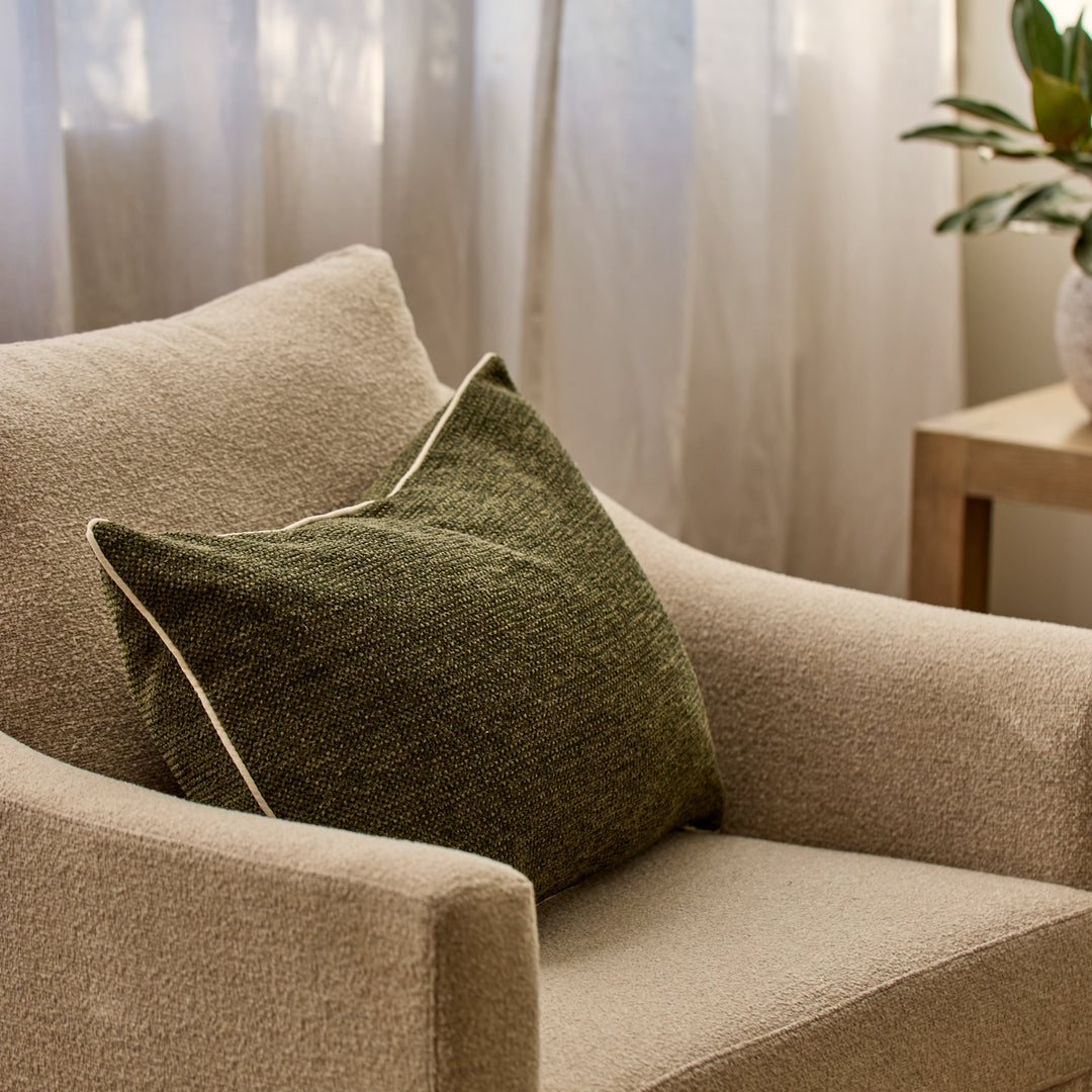 Casey Dark Green Textured Cushion