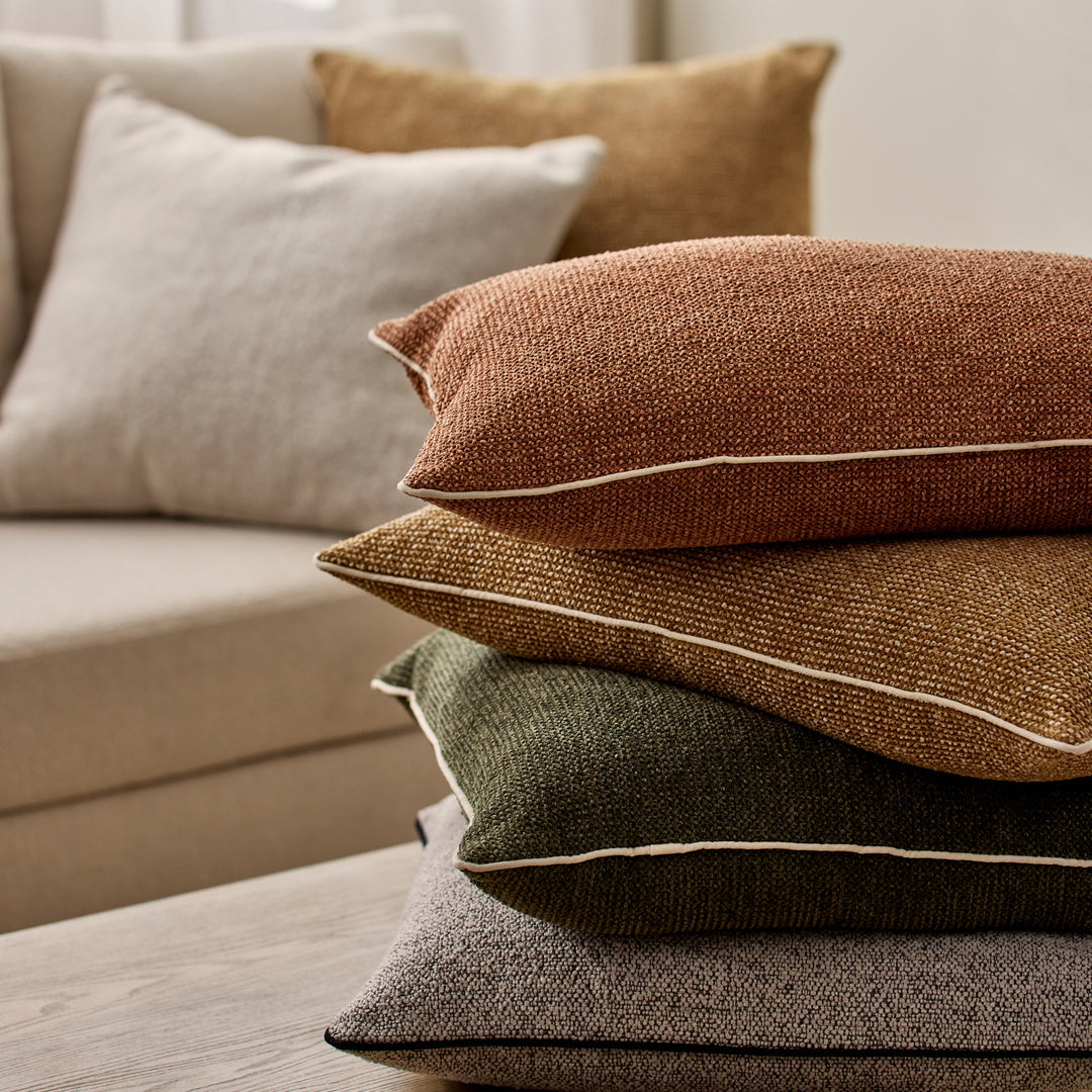 Casey Dark Green Textured Cushion