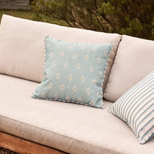Asher Ocean Blue Reversible Outdoor Cushion 50cm