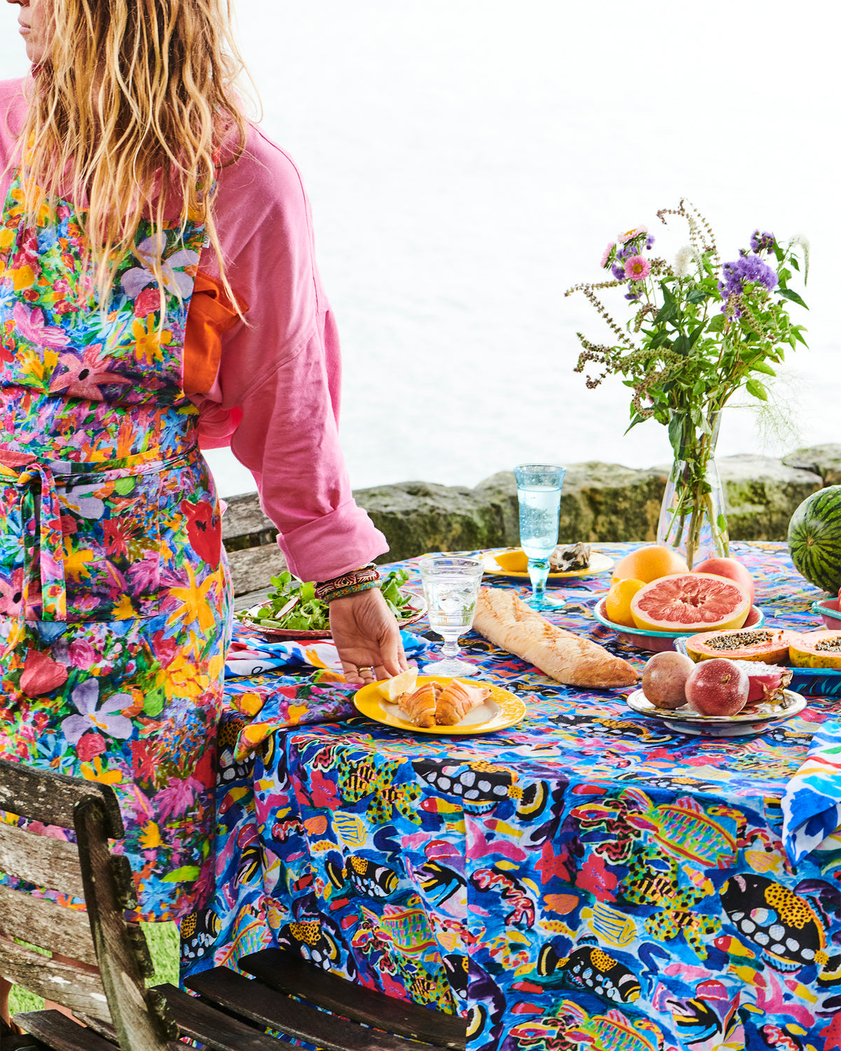 Butterfly Dreams Linen Apron OS - Kip&Co X Ken Done