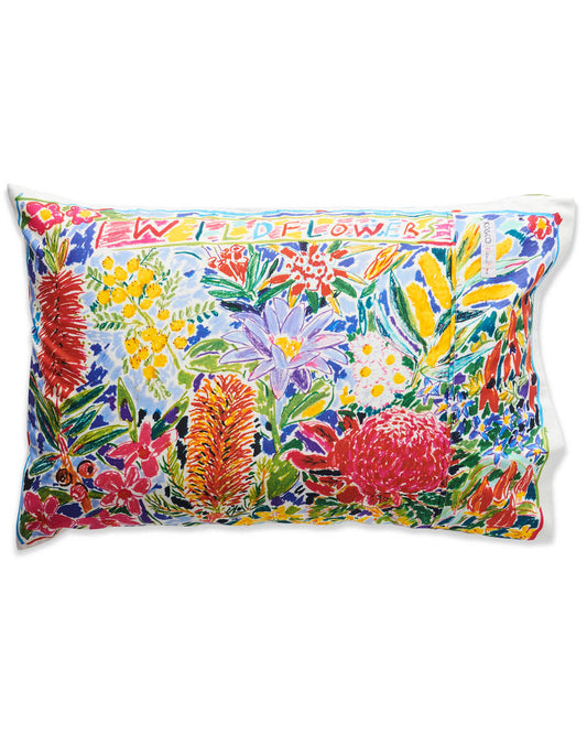 Wild Flowers Organic Cotton Pillowcase 1P Single Kip&Co X Ken Done