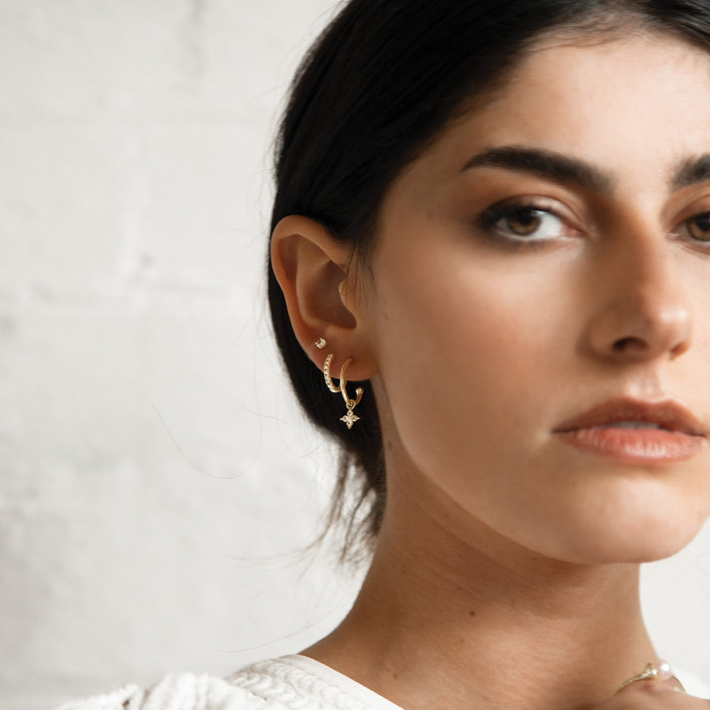 Clover Hoop Earrings - Murkani