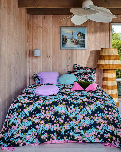 Periwinkle Linen Flat Sheet King