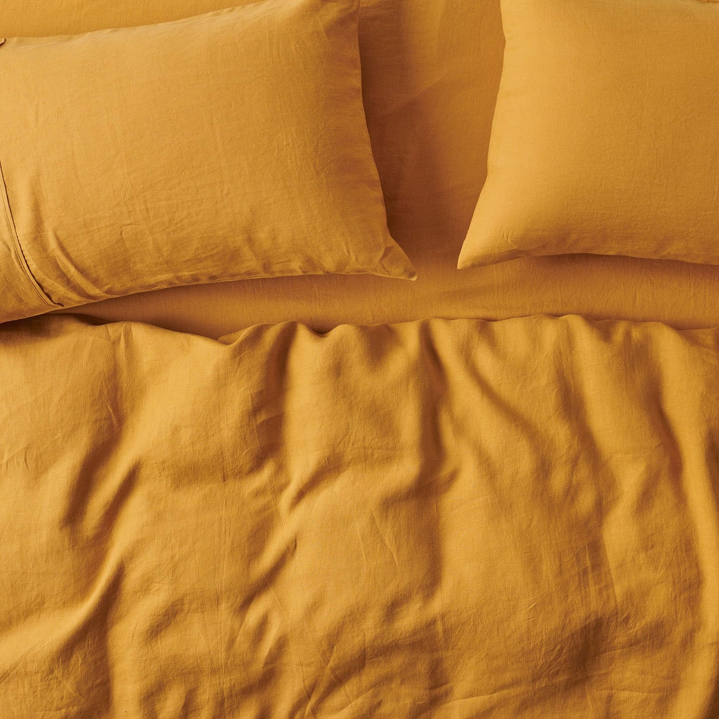 American Mustard Linen King Fitted Sheet