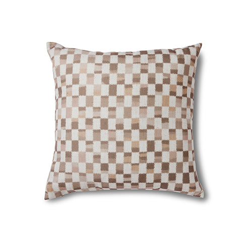 Checkerboard Neutral Cushion - Madras Link
