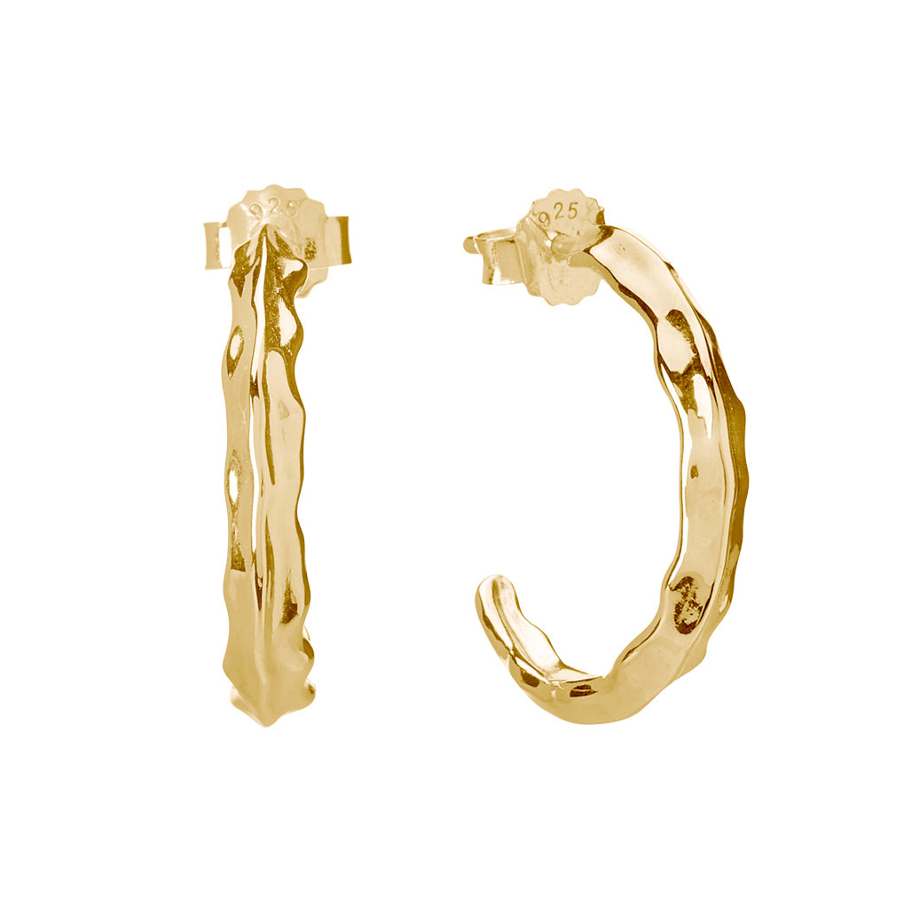 Vintage Medium Hoops Yellow Gold - Murkani