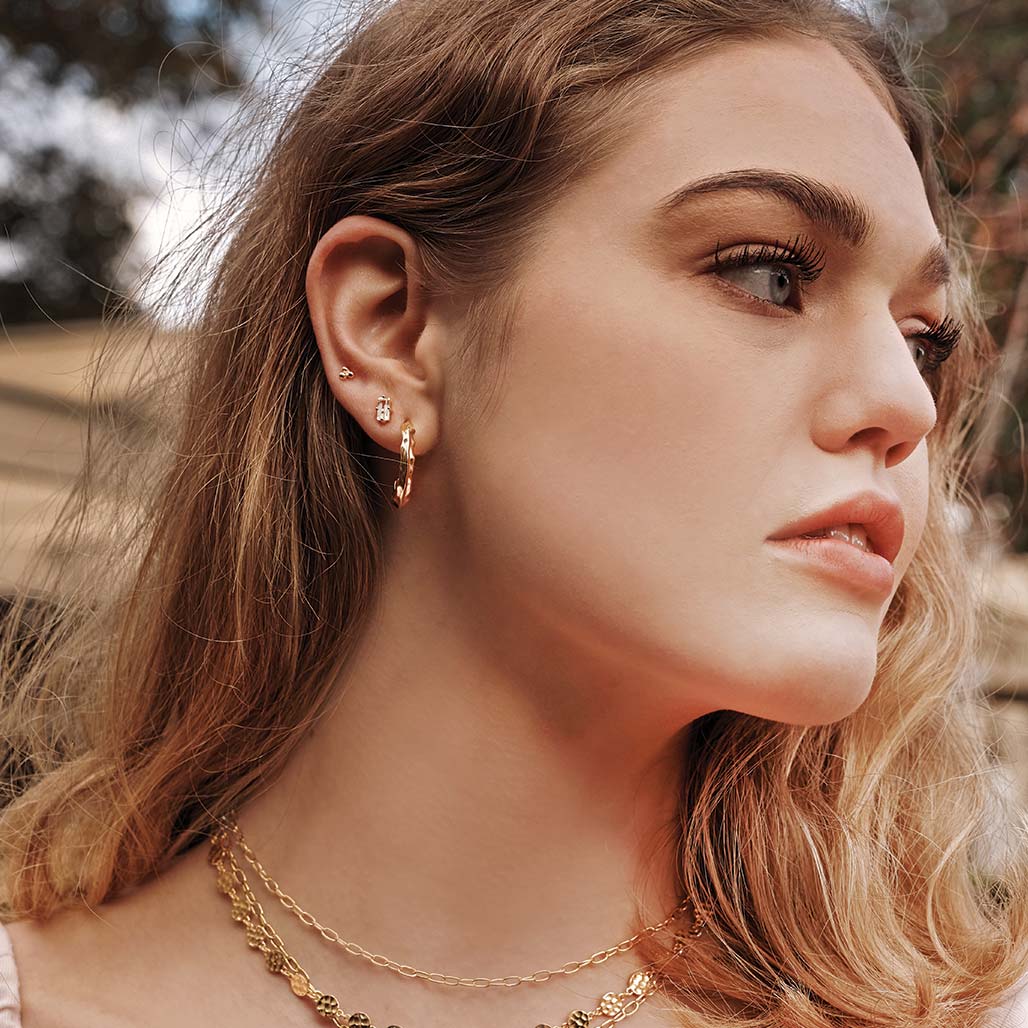 Vintage Medium Hoops Yellow Gold - Murkani