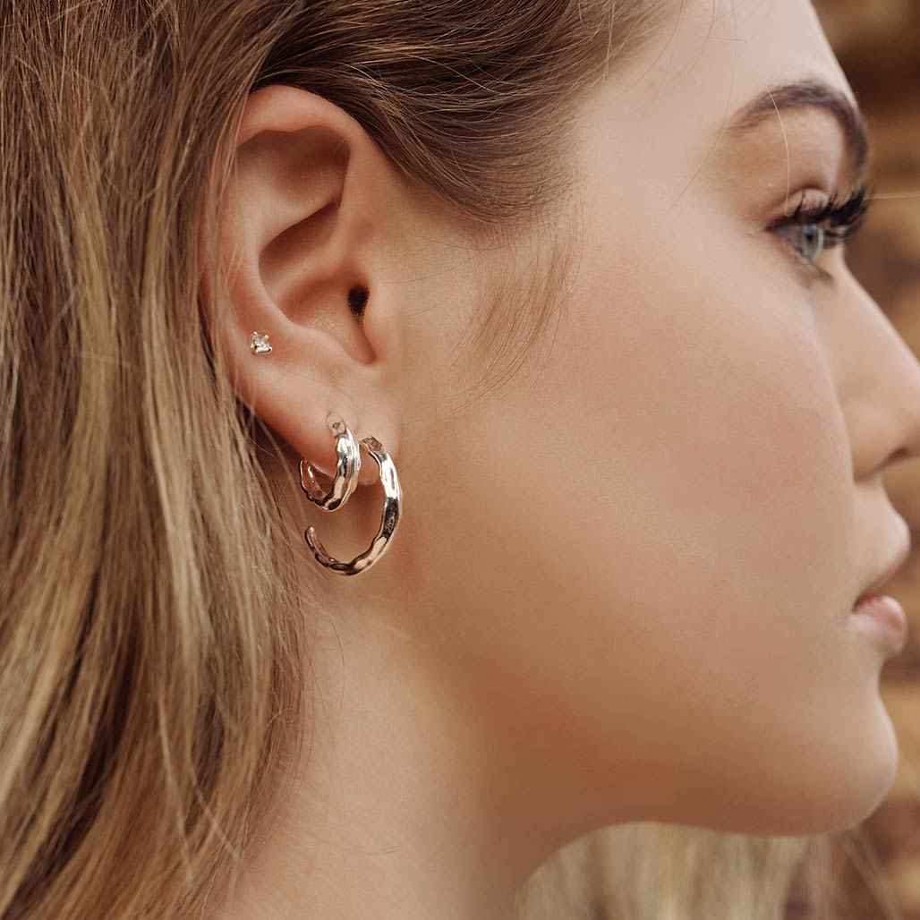 Vintage Medium Hoops Sterling Silver - Murkani