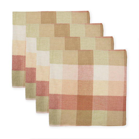 Rosie Multi Check Napkin Set/4