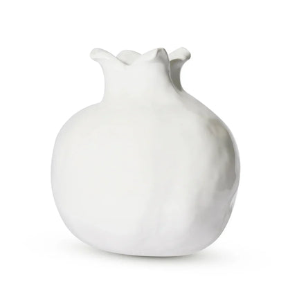 Pomegranate White Bud Vase