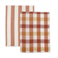 Waffle Terracotta Teatowel Pack 2