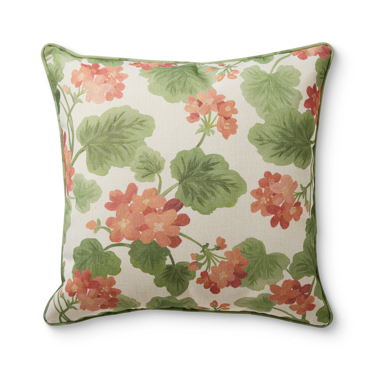 Geranium Green/Rust Reversible Outdoor Cushion 50cm