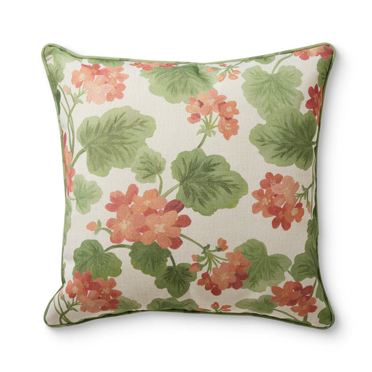 Geranium Green/Rust Reversible Outdoor Cushion 50cm