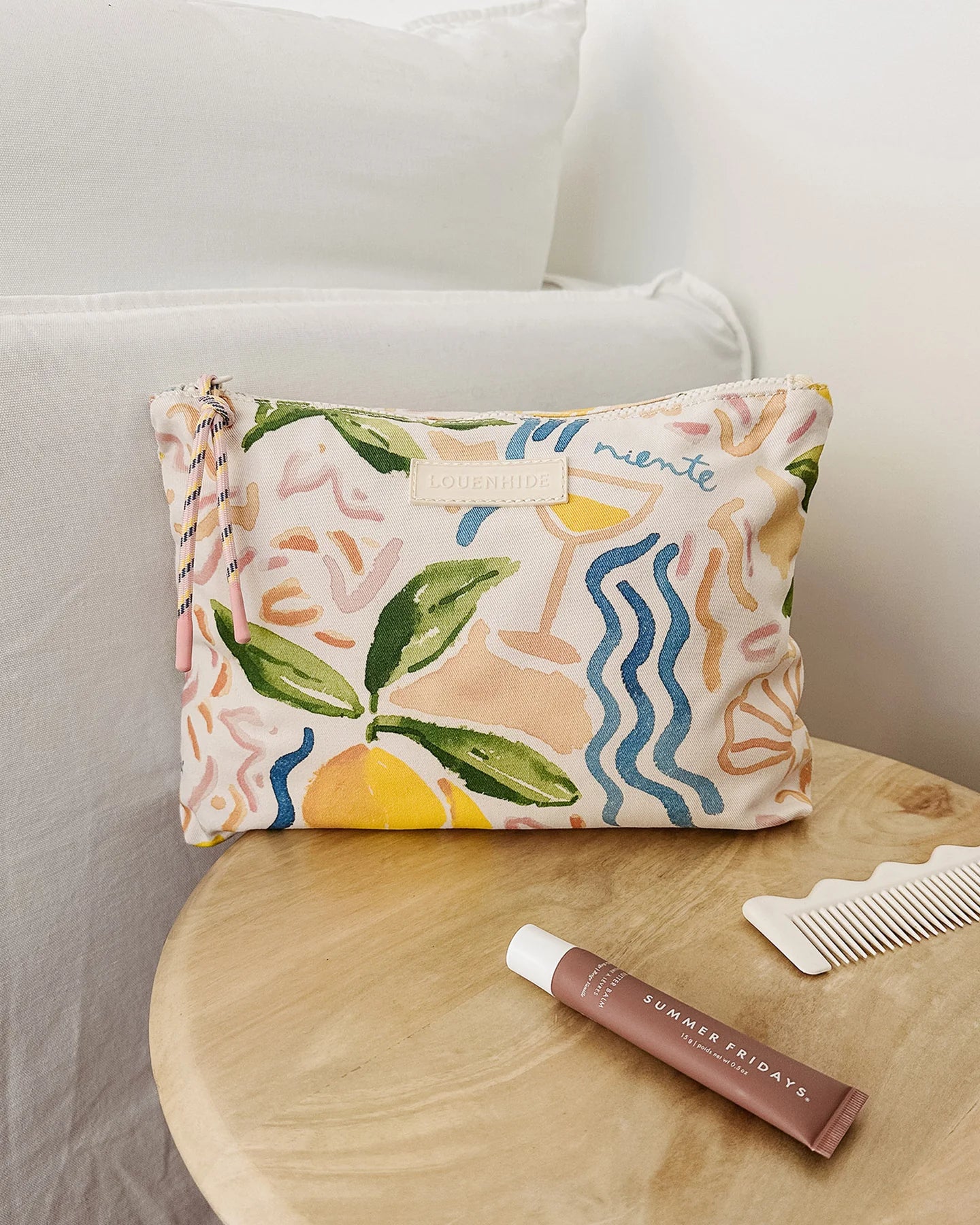 Carly Pouch Lemon Print