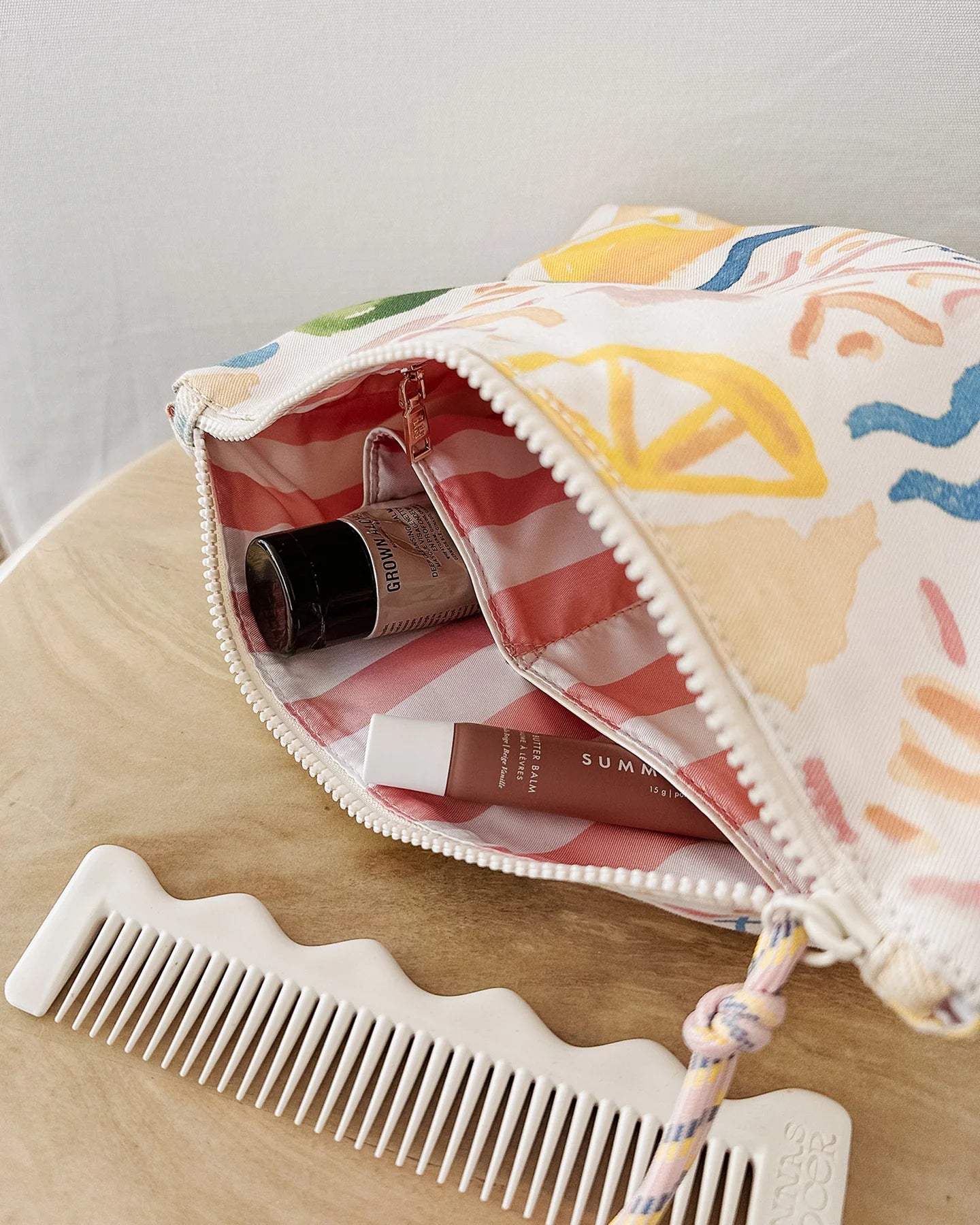 Carly Pouch Lemon Print