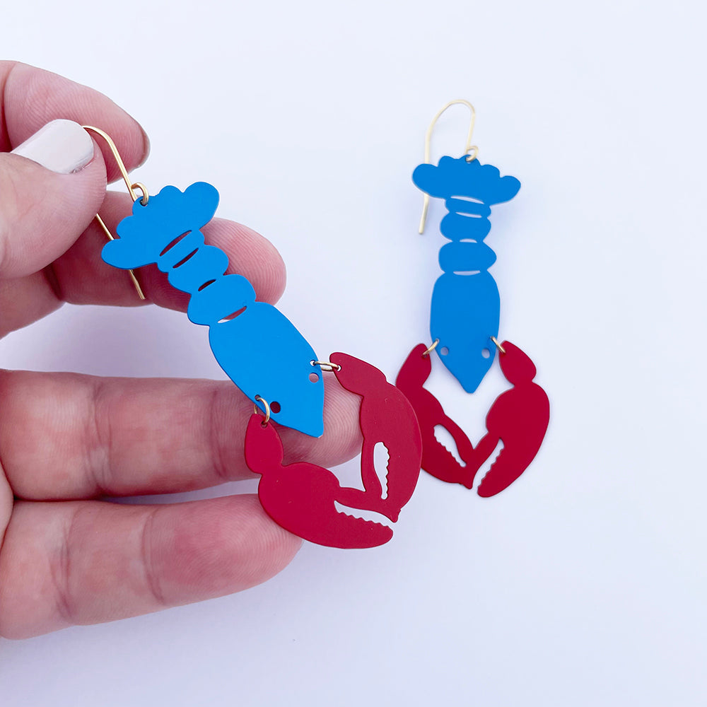 Lobster Drops in Red and Blue- Denz