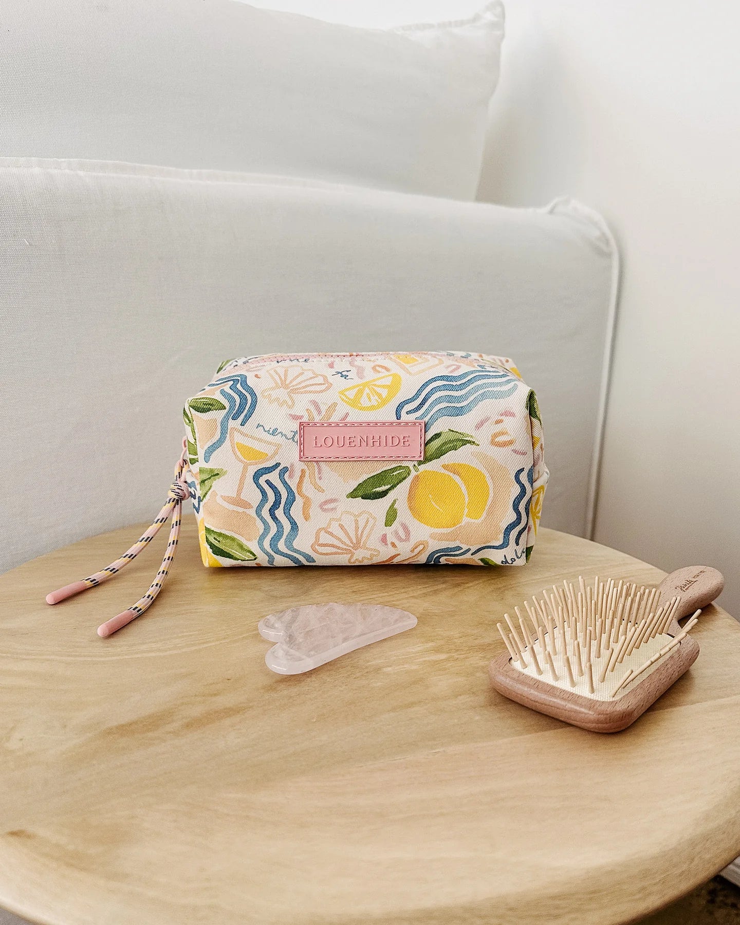 Bambi Makeup Bag Lemon Print
