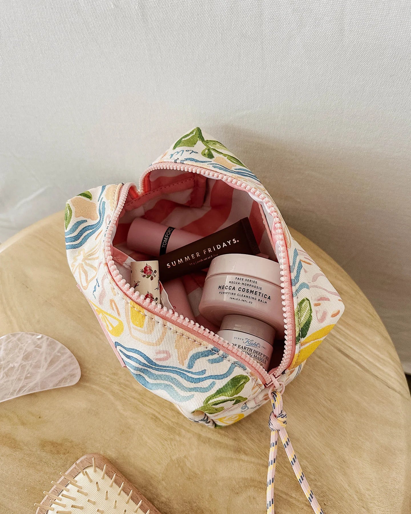 Bambi Makeup Bag Lemon Print