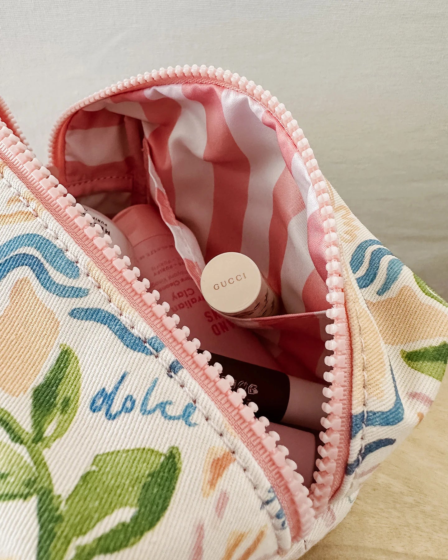Bambi Makeup Bag Lemon Print