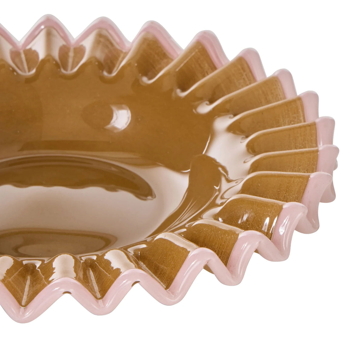Sigrid Frill Dish Large Mustard & Pink