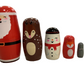 Set of 5 Xmas Russian Dolls