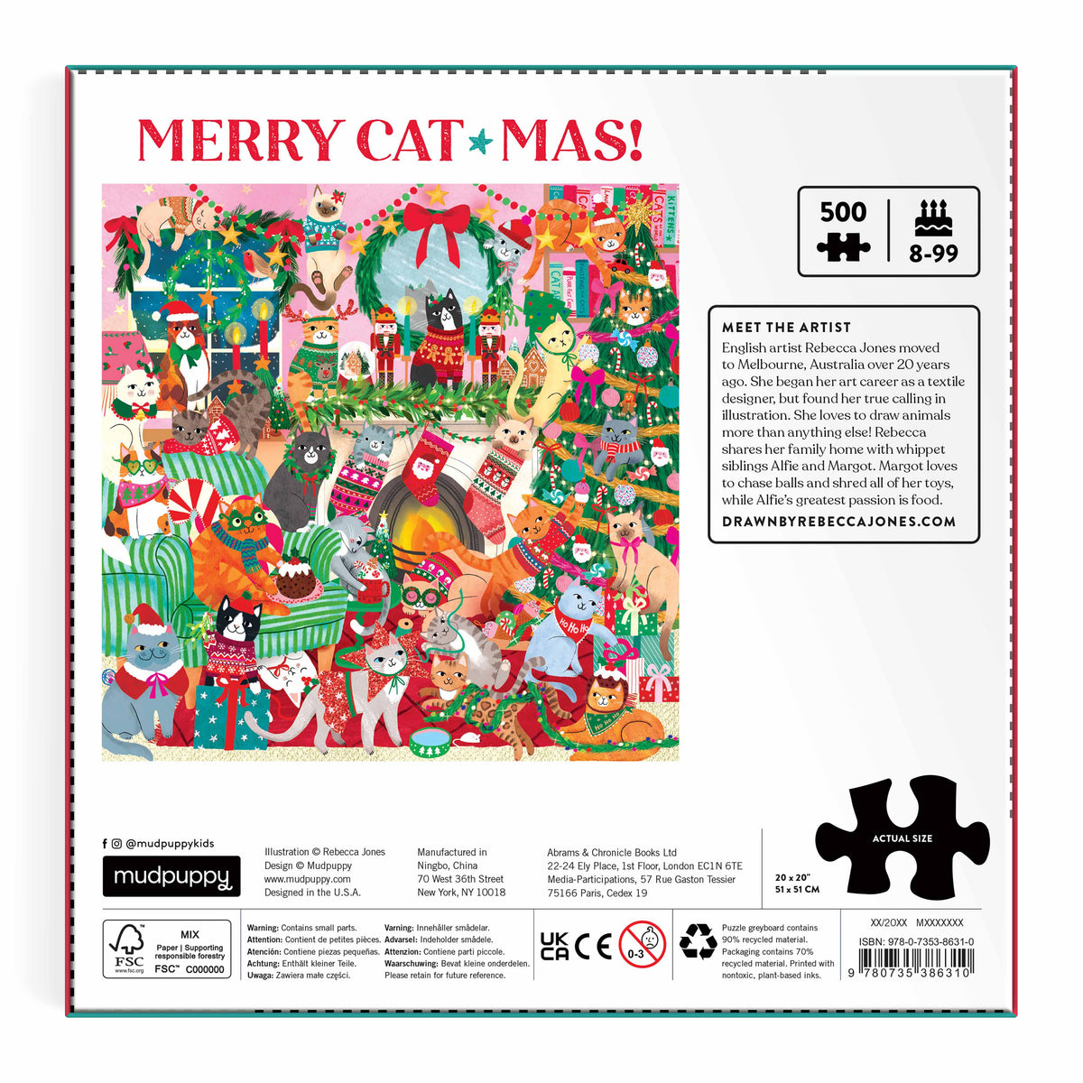 Merry Catmas Family Puzzle - 500pc