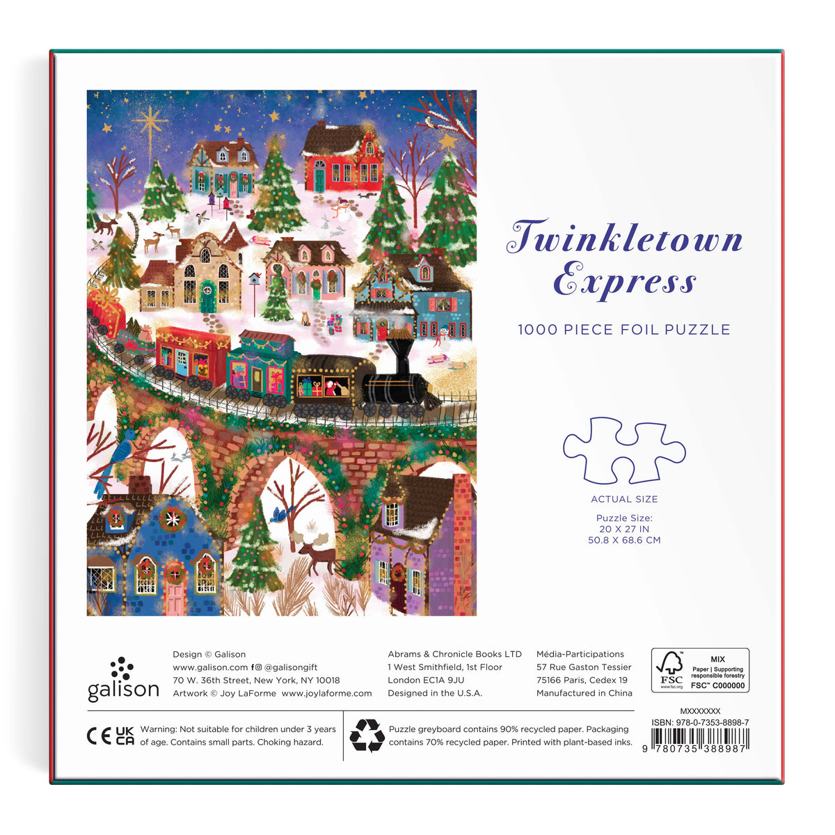 Joy Laforme Twinkletown Express Foil Puzzle - 1000pc