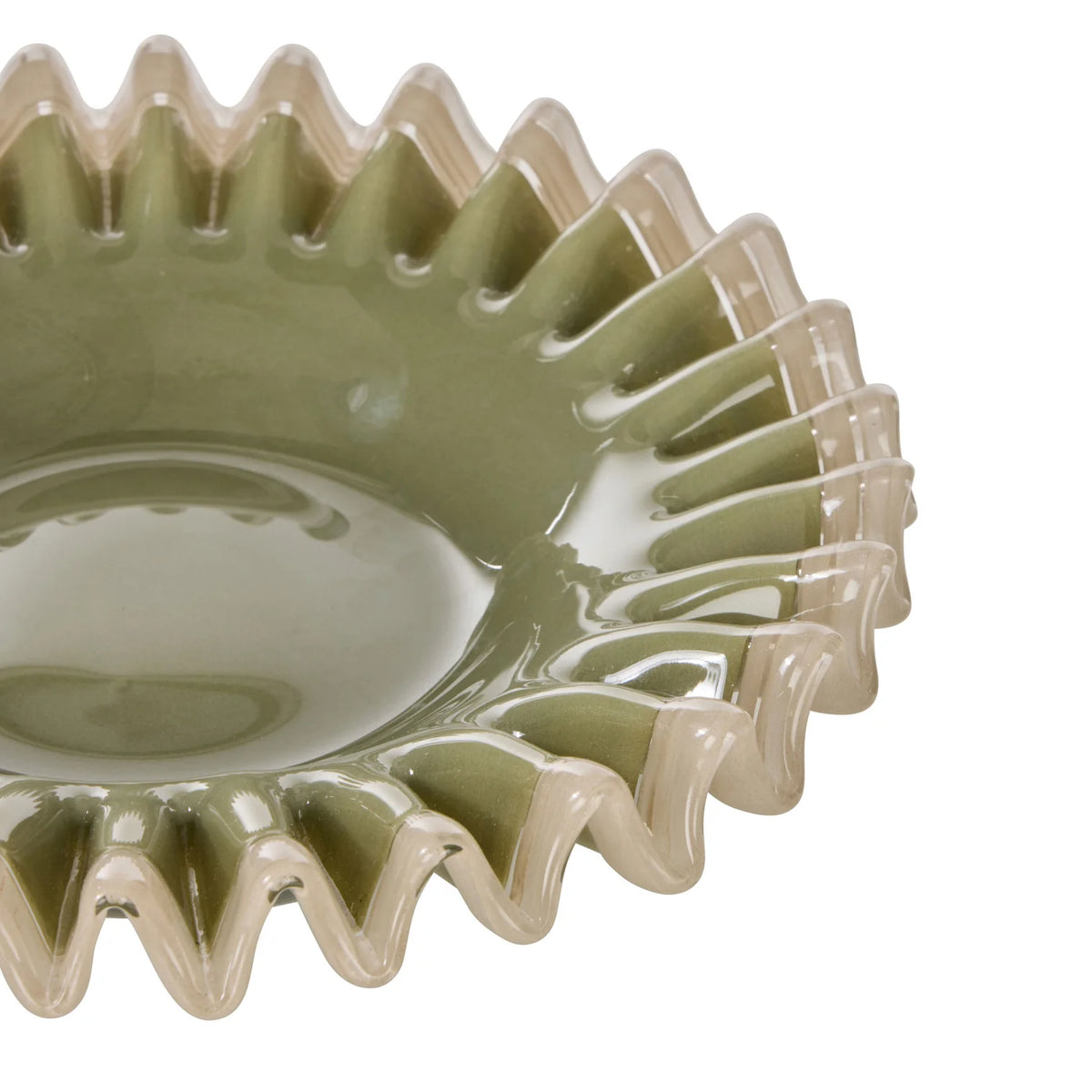 Sigrid Frill Dish Small Green & Grey