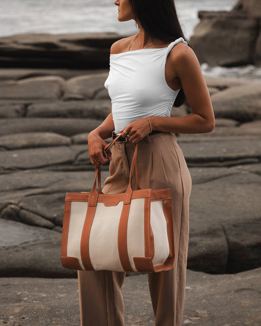 Toorak Canvas Tote Bag - Louenhide